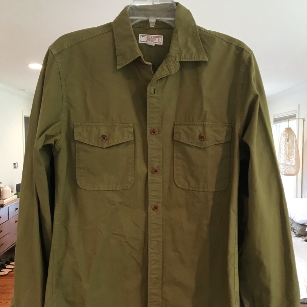 Casual Button down shirt- khaki/army green